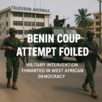 Benin coup attempt 2025 as soldiers secure Cotonou after government and Nigerian forces foil military takeover.